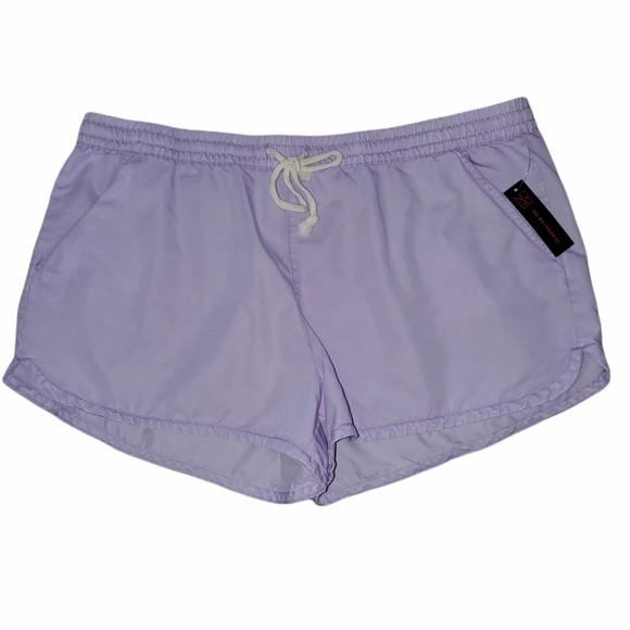 No Boundaries NWT Juniors Tie Front Pull-On Chambray Shorts Purple 576 - Picture 6 of 6